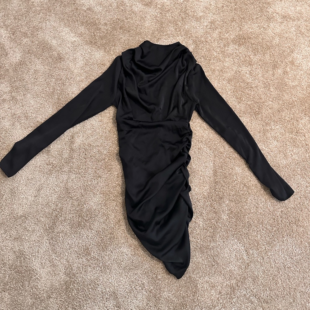 A black long sleeve dress